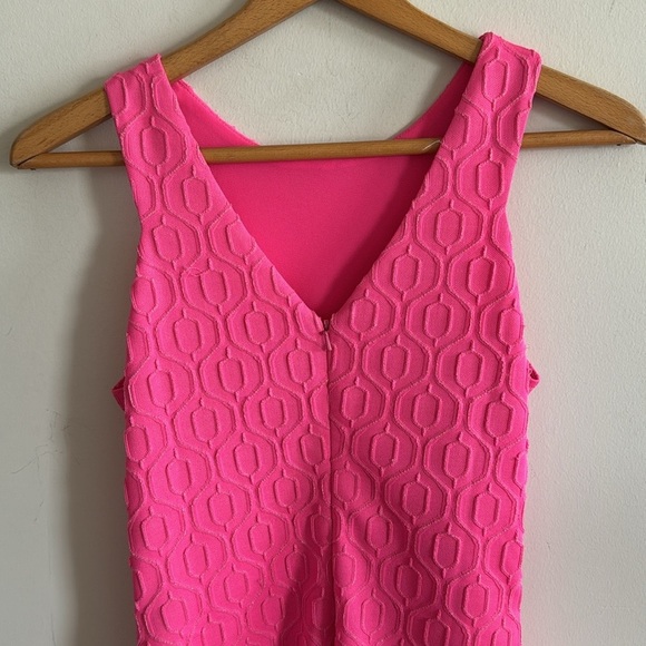 Lilly Pulitzer metallic print Pink Shift Dress Sleeveless size XS - Picture 6 of 9